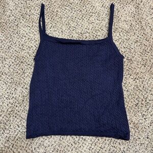 BDG Dark Blue Textured Camisole